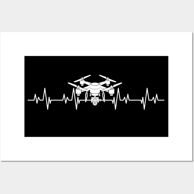 Drone Heartbeat Wall Art by Bellinna